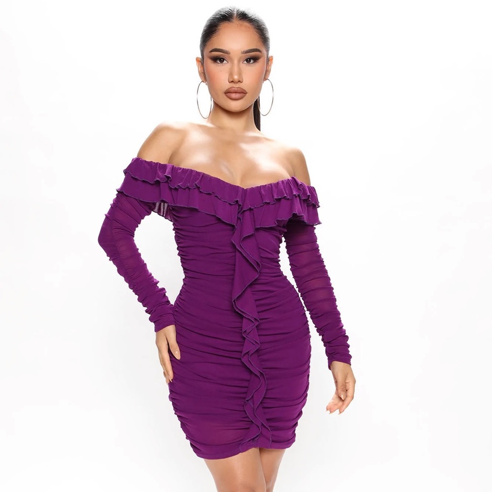 mesh mini dress